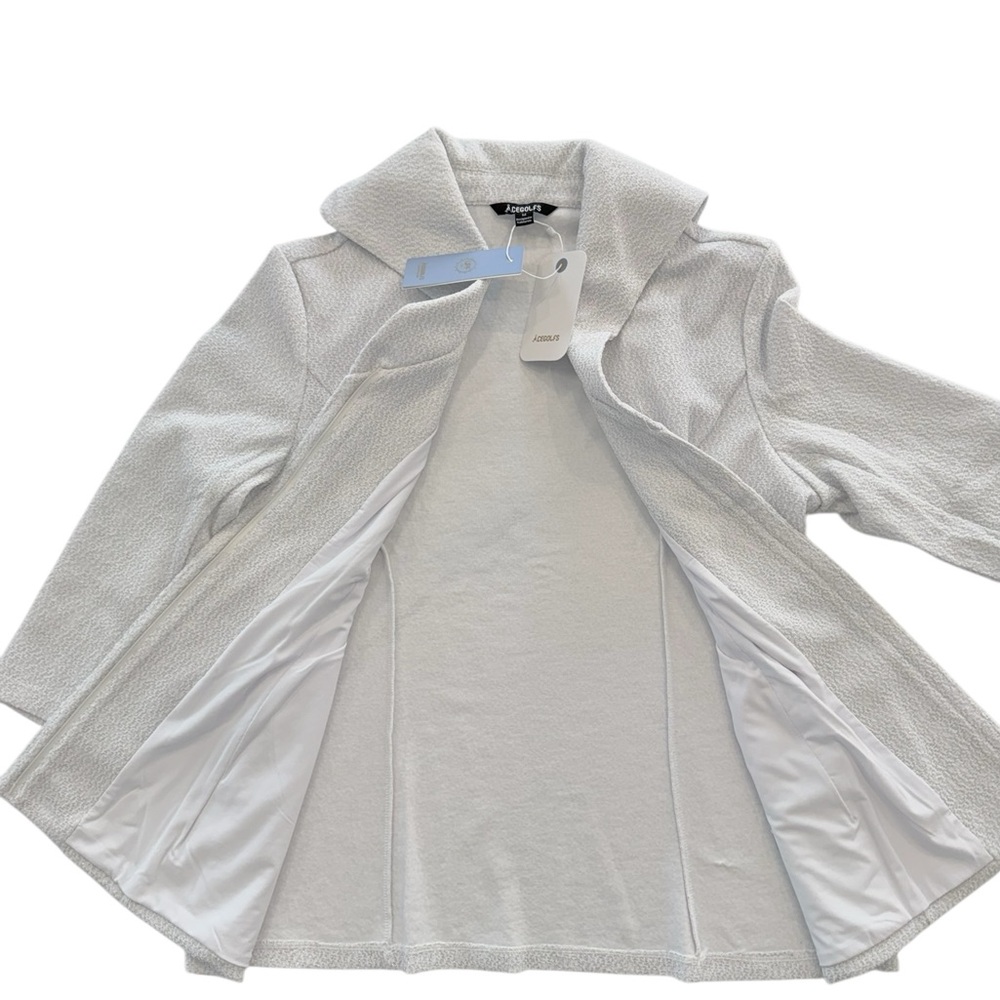 Acegolfs Luxe 3/4 Sleeve Shiny Lapel Jacket – Medium – NWT ✨ - Picture 8 of 11